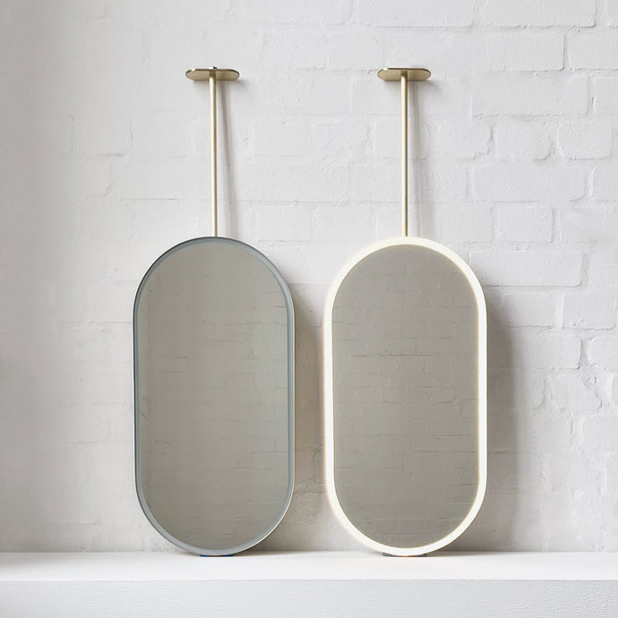 NEW Set of Two Capsula™ Ceiling Suspended Bathroom Mirrors