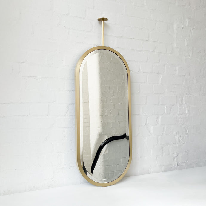 NEW Stunning Ceiling Suspended Contemporary Capsula™ Mirror with a Bevel