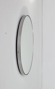 Orbis™ Round Minimalist Mirror with Stainless Steel Frame, Customisable