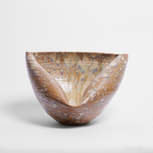 Medium Large Desert Dusk Collapsed Open Form, Vessel N.105, Interior Sculpture, Objet D'Art