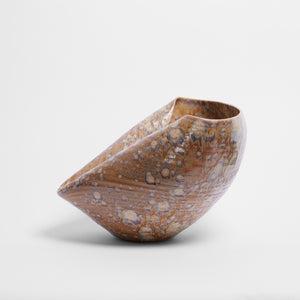 Medium Large Desert Dusk Collapsed Open Form, Vessel N.105, Interior Sculpture, Objet D'Art