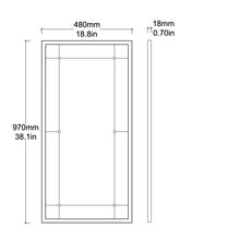 NEW Quadris™ Rectangular Multi-Panelled Mirror with Blackened Metal Frame