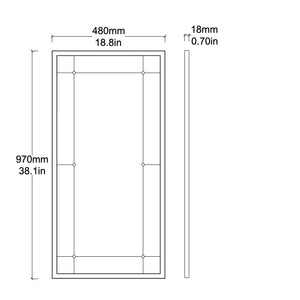 NEW Quadris™ Rectangular Multi-Panelled Mirror with Blackened Metal Frame