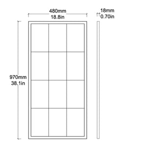 NEW Quadris™ Rectangular Antiqued Panelled Mirror with Bronze Patina Frame