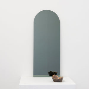 In Stock Arcus™ Arch shaped Black Tinted Contemporary Frameless Mirror with Floating Effect