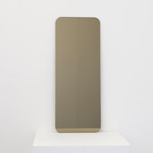 In Stock Quadris™ Rectangular Bronze Tinted Contemporary Frameless Mirror with Floating Effect