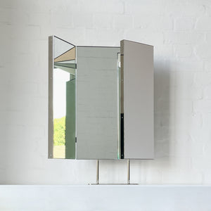 NEW Triptych Countertop Mirror with Minimalist Nickel Plated Frame