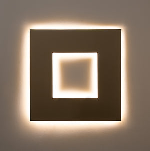 Back Illuminated Contemporary Bronze Tinted Square Donut™ Mirror