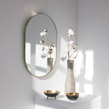 Capsula™ Capsule shaped Wide Mirror with Elegant Brass Frame