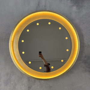 Special edition Orbis™ Round Mirror with Brass Frame, Bevel and Bespoke Illumination