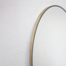 NEW Ovalis™ Oval shaped Front Illuminated Modern Large Mirror with a Brushed Brass Frame