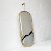 NEW Modern Capsula™ Ceiling Suspended Bevelled Mirror with Brass Full Frame