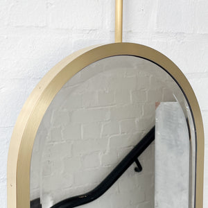 NEW Modern Capsula™ Ceiling Suspended Bevelled Mirror with Brass Full Frame