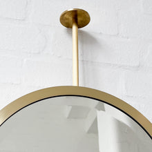 NEW Modern Capsula™ Ceiling Suspended Bevelled Mirror with Brass Full Frame