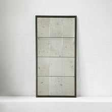 NEW Quadris™ Rectangular Antiqued Panelled Mirror with Bronze Patina Frame