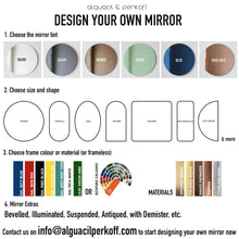 Orbis™ Round Minimalist Mirror with Stainless Steel Frame, Customisable