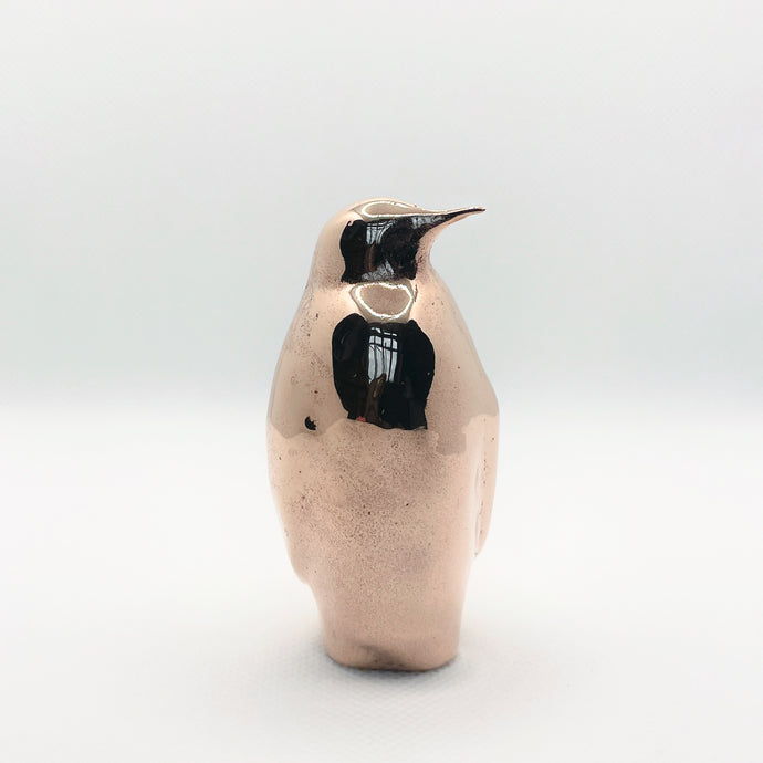 Handcast Miniature Penguin Bronze Sculpture by Javier de la Rosa