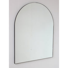 In Stock - Arcus™ Arch shaped Overmantel Mirror with Contemporary Bronze Patina Frame