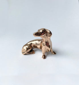 Handmade Bronze Cast Neska Miniature Dog Sculpture