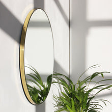 Set of 2 Orbis™ Round Minimalist Customisable Mirror with Elegant Brass Frame (600mm)