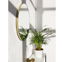 Set of 2 Orbis™ Round Minimalist Customisable Mirror with Elegant Brass Frame (600mm)