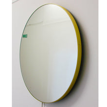 Orbis™ Illuminated Contemporary Round Mirror with a Brass Frame, Customisable