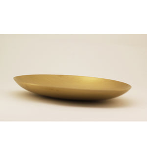 Handcrafted Brushed Brass Decorative Plate, Small