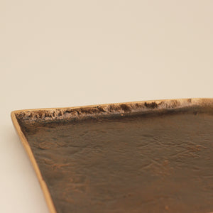 Handmade Cast Bronze Trinket Tray Inspired by Wabi-Sabi