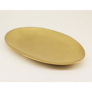 Handmade Brushed Brass Decorative Plate, Vide-Poche, Medium