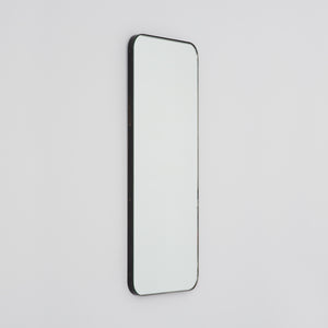 Quadris™ Rectangular Modern Mirror with a Patina Frame