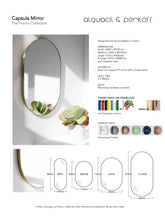 Capsula™ Capsule shaped Bronze Contemporary Mirror with a Black Frame