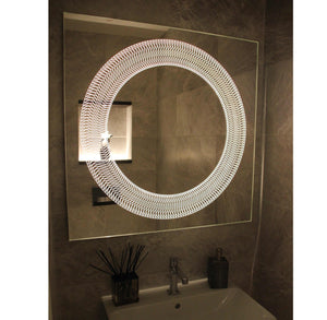 Cosmic GLAZZ™ Illuminated Etched Square Frameless Mirror