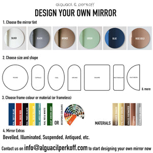 Ergon™ Organic Shaped Modern Mirror with a Brushed Brass Frame