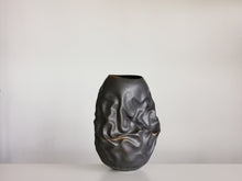 Black Dehydrated Form, Vase N.38, Interior Sculpture or Vessel, Objet D'Art