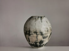 White Distorted Form with Green Glaze Highlights N.74, Ceramic Sculpture, Objet D'Art