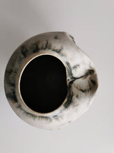 White Distorted Form with Green Glaze Highlights N.74, Ceramic Sculpture, Objet D'Art