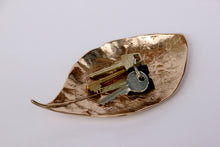 Cast Bronze Leaf Decorative Handmade Dish Vide-poche, Medium