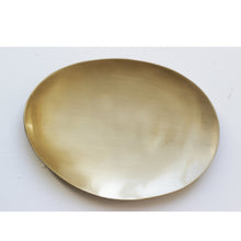 Handcrafted Brushed Brass Decorative Plate Vide-poche, Large