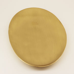 Handcrafted Brushed Brass Decorative Plate Vide-poche, Large