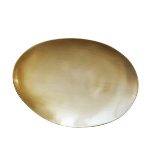 Handcrafted Brushed Brass Decorative Plate Vide-poche, Large