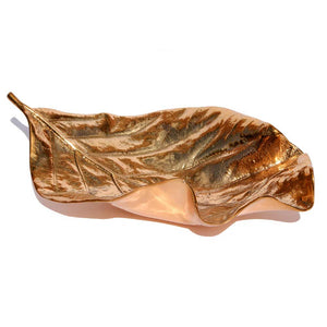 Large Handcast Bronze Decorative Sculptural Leaf