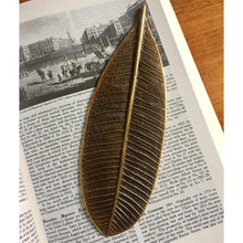 Leaf Handcast Brass Bronze Patina Paperweight