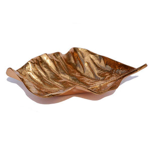 Medium Handcast Bronze Decorative Sculptural Leaf