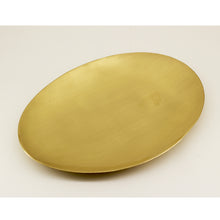 Handcrafted Brushed Brass Decorative Plate Vide-poche, Large