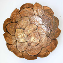 Handmade Brass Cast Leaf Decorative Bowl Sculpture, Large