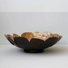 Handmade Brass Cast Leaf Decorative Bowl Sculpture, Large